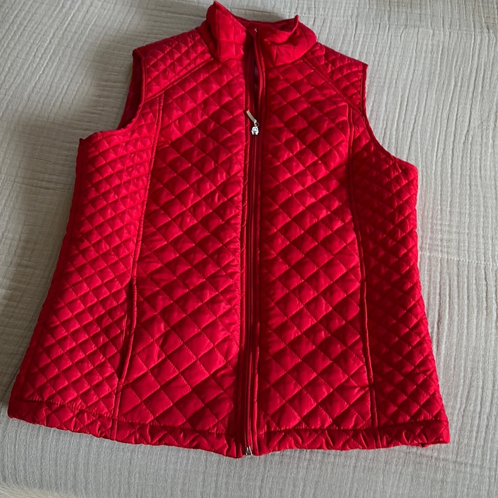 Quilted red vest